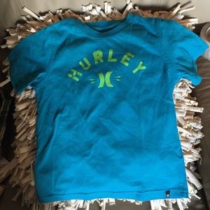 HURLEY BOYS TURQUOISE  T SHIRT  SZ 6 LIKE NEW