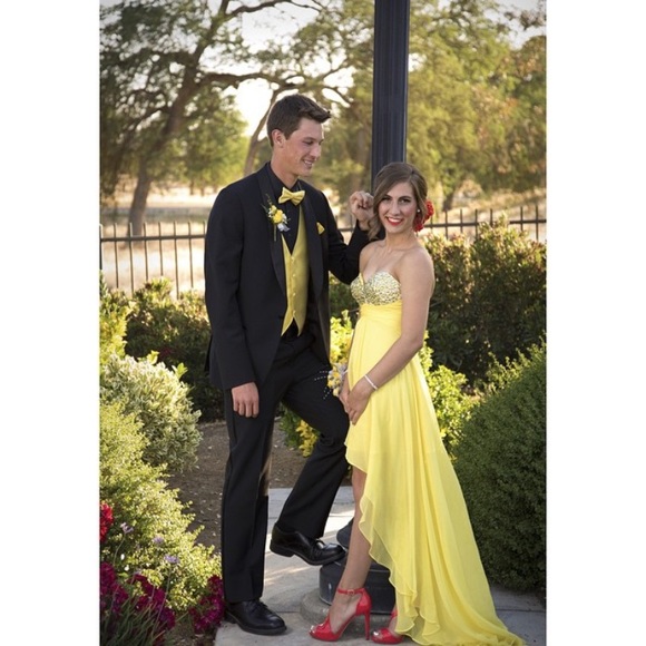 Yellow Sherri Hill dress✨ - Picture 1 of 4