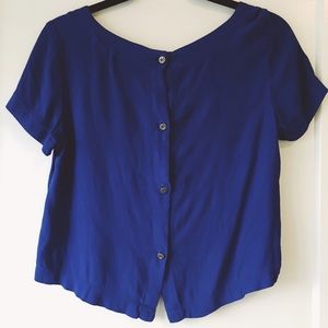 Nordstrom Blue Crop Top