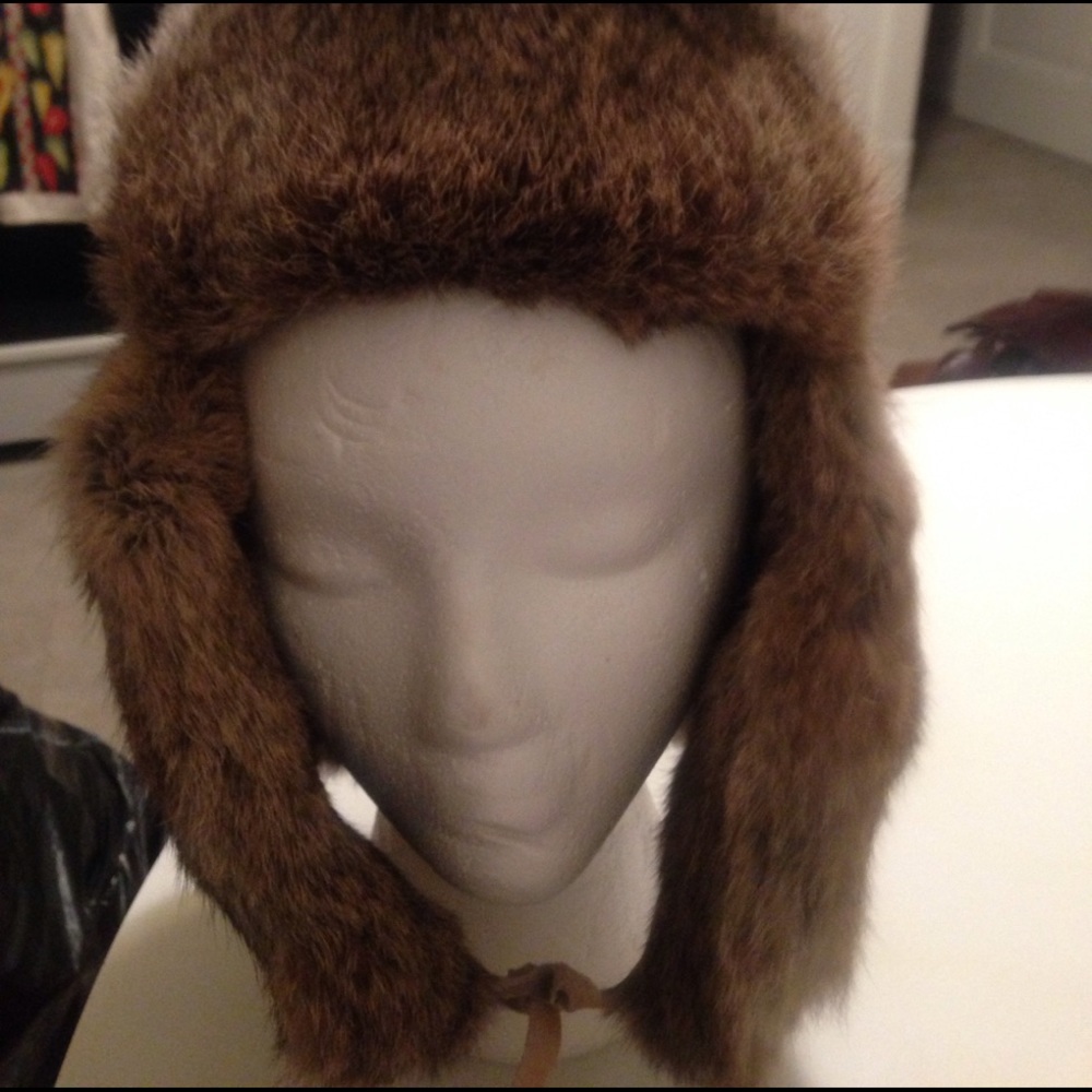Russian styled rabbit hat