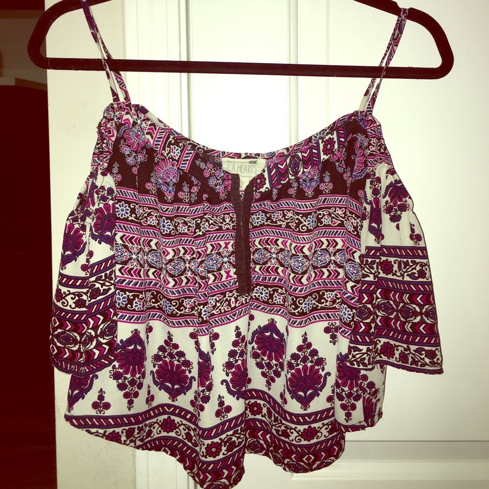 Multi-Color Open Shoulder Top 🖤💜💙❤️