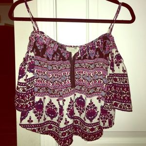 Multi-Color Open Shoulder Top 🖤💜💙❤️