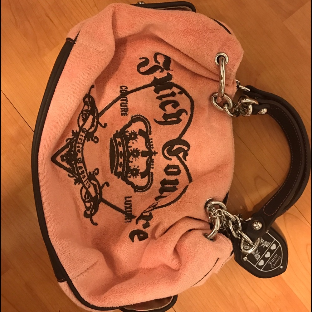 Pink and brown juicy couture handbag