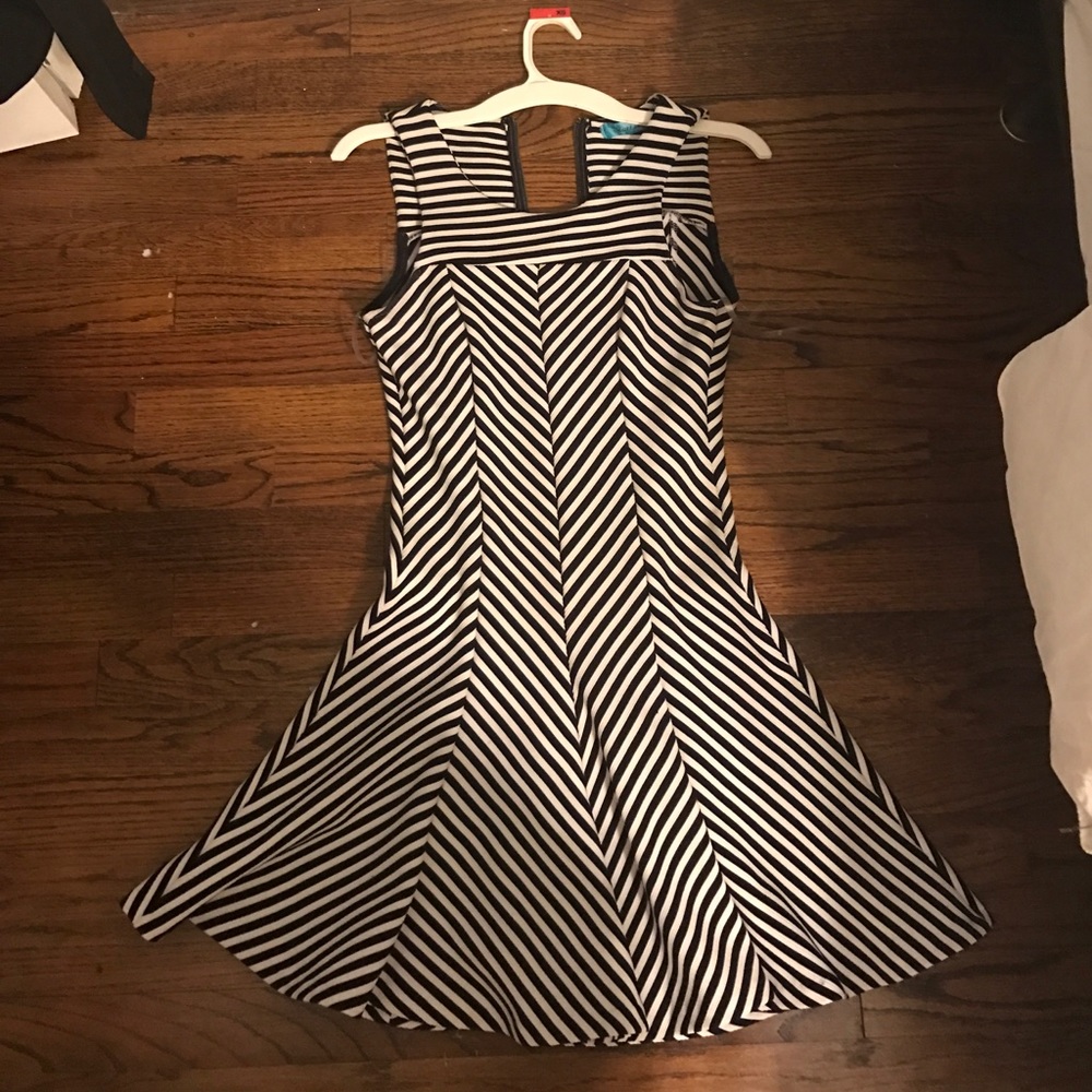 Francesca's Navy and White Stripe Dress