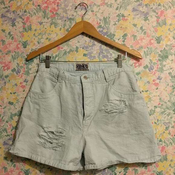 Pants - Vintage High Waisted Distressed Shorts