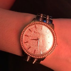 Michael kors women's rose gold bling watch!!!