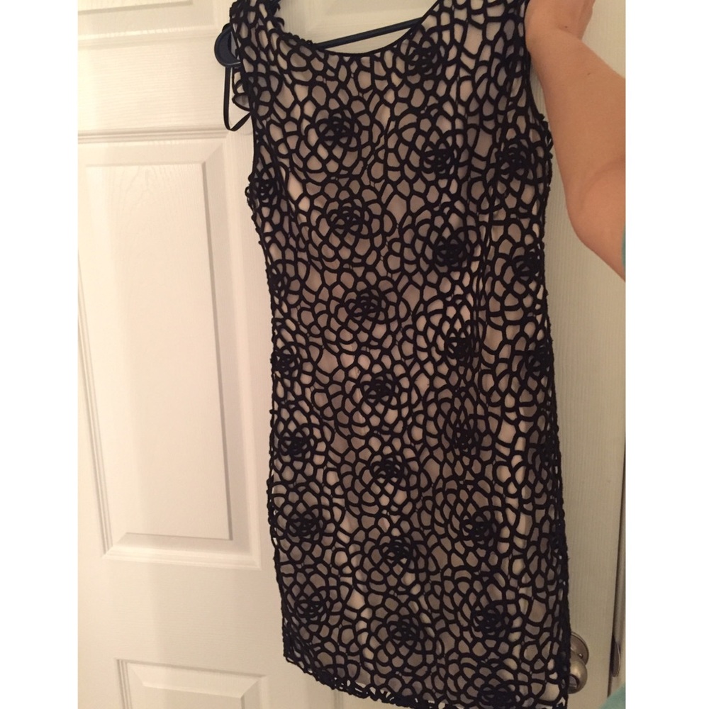 Black and cream patterned dress