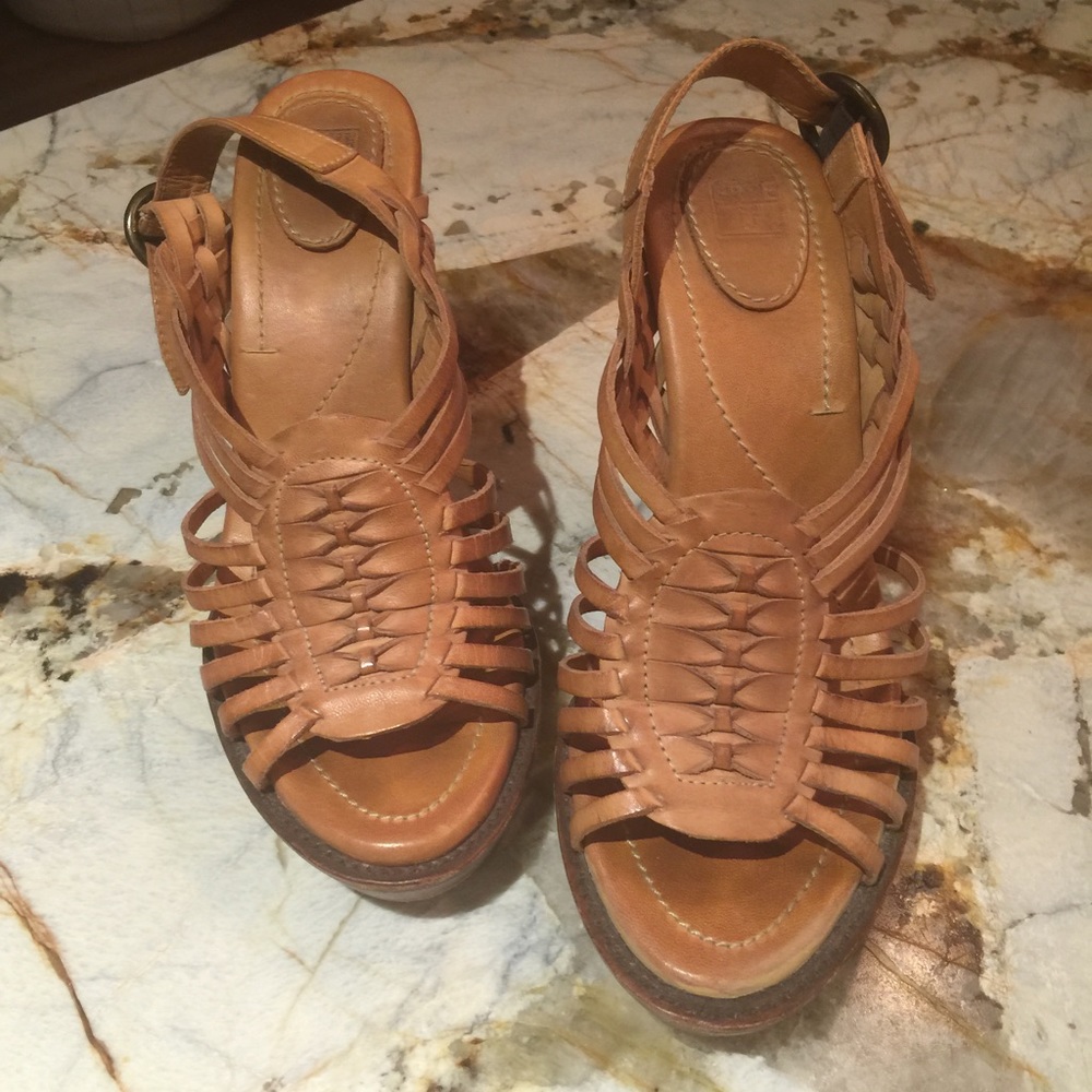 Frye huarache style platform sandals
