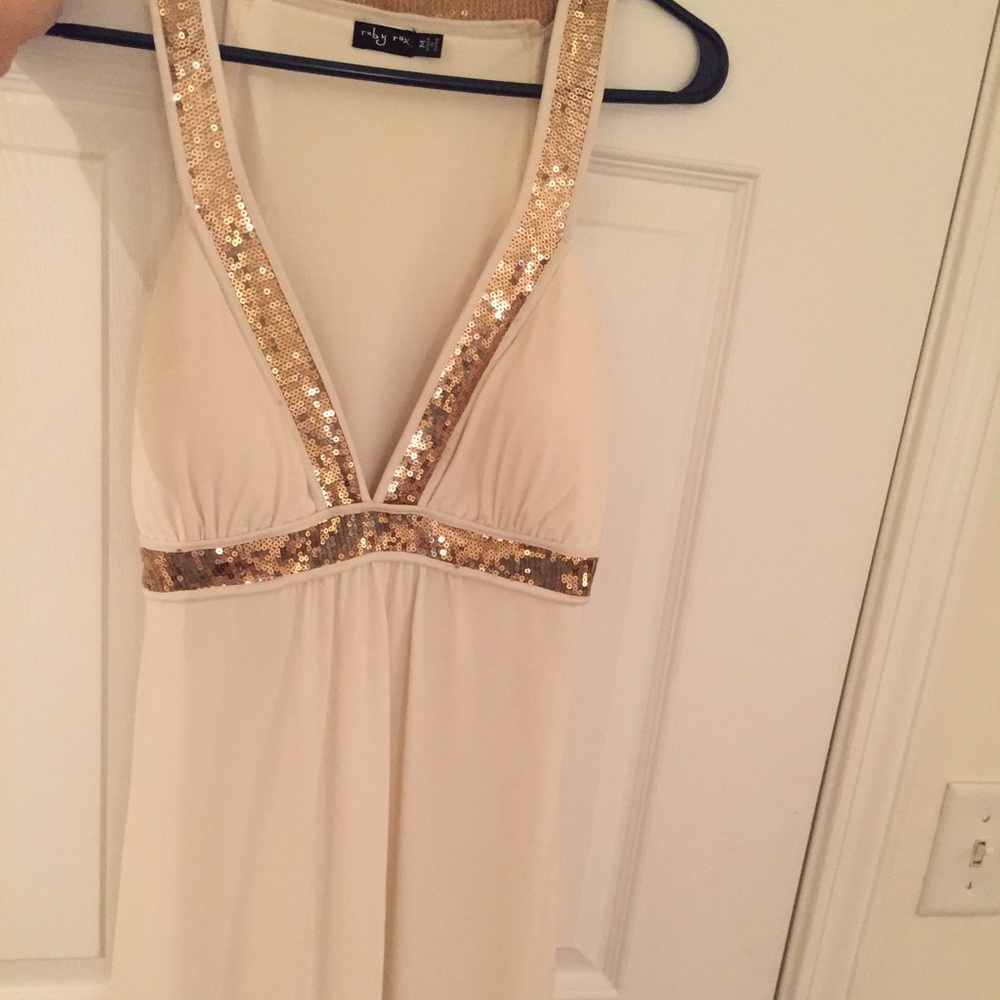 Cream and Gold dress