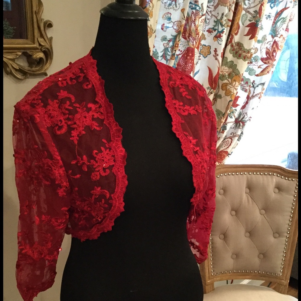 Red Lace Cover Up