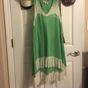 Green dress or swim suit coverup!!!! Worn once