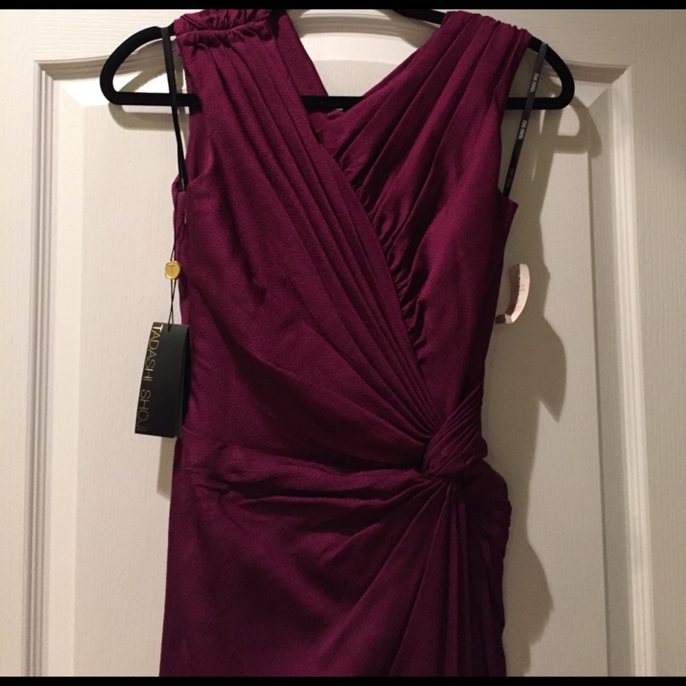 tadashi shoji floor length gown size 4