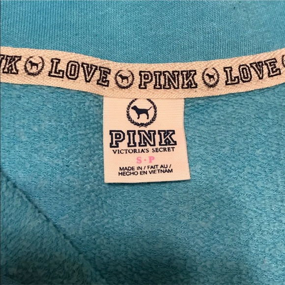 ❌SOLD❌Pink Victoria's Secret Half Zip - Picture 4 of 4