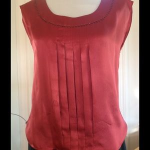 🎈sale 3/$15 🌺Talbots burgundy sleeveless blouse