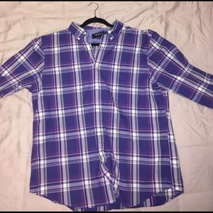 American eagle plaid button up shirt