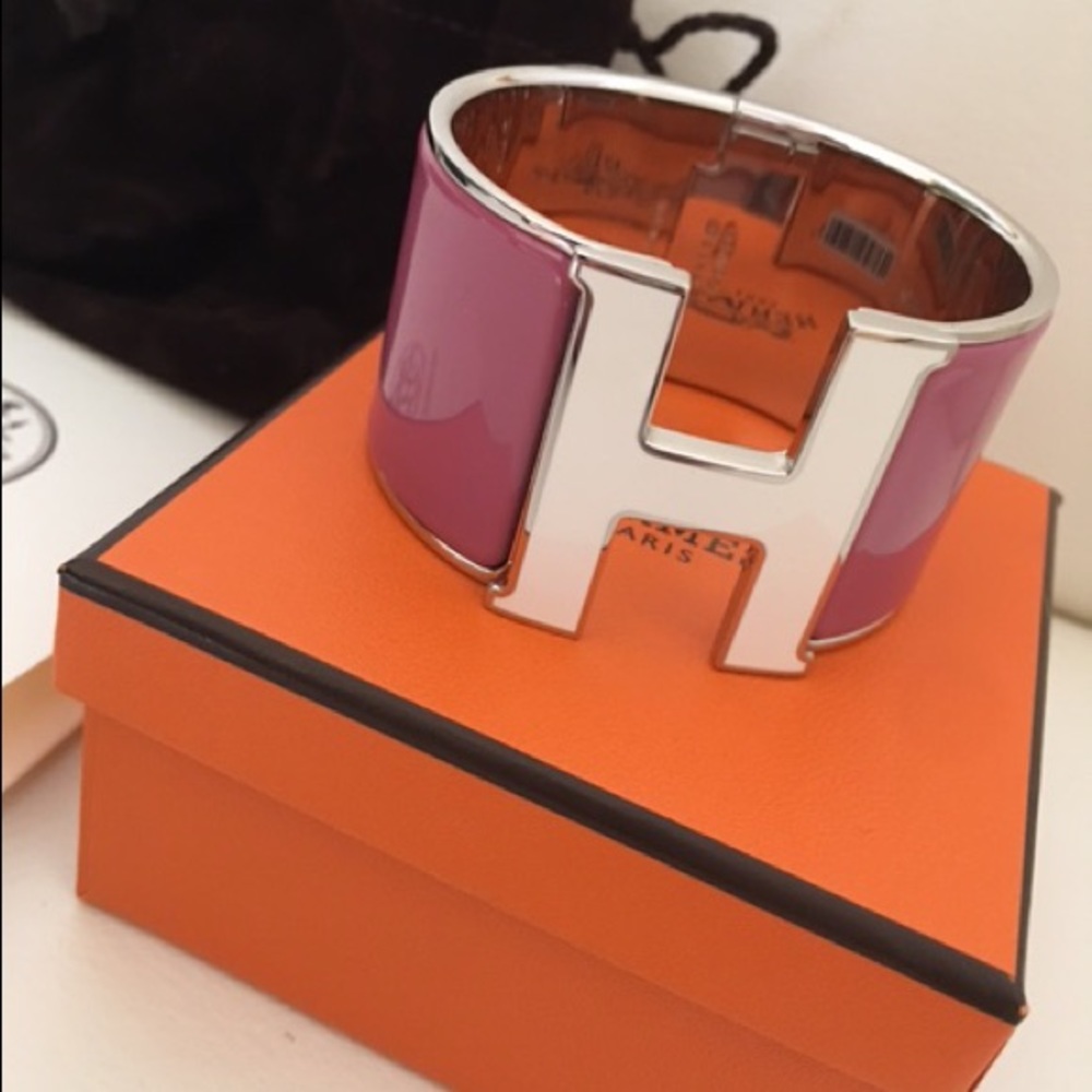 💯 Auth Hermes Clic H Enamel Bracelet NIB - Picture 3 of 7