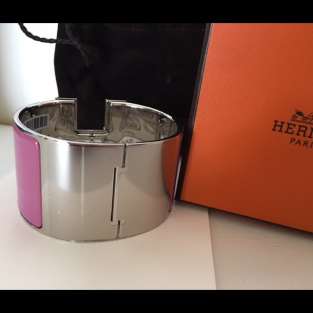 💯 Auth Hermes Clic H Enamel Bracelet NIB - Picture 5 of 7