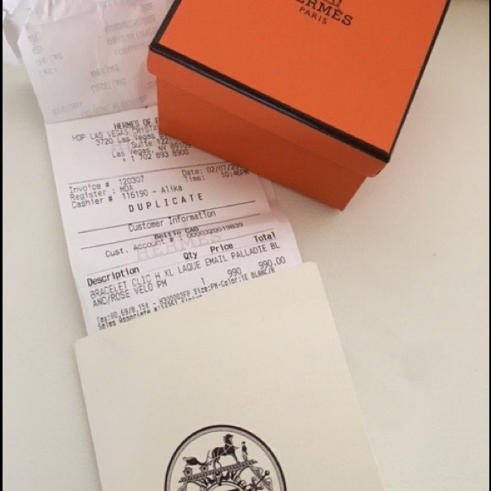 💯 Auth Hermes Clic H Enamel Bracelet NIB - Picture 6 of 7