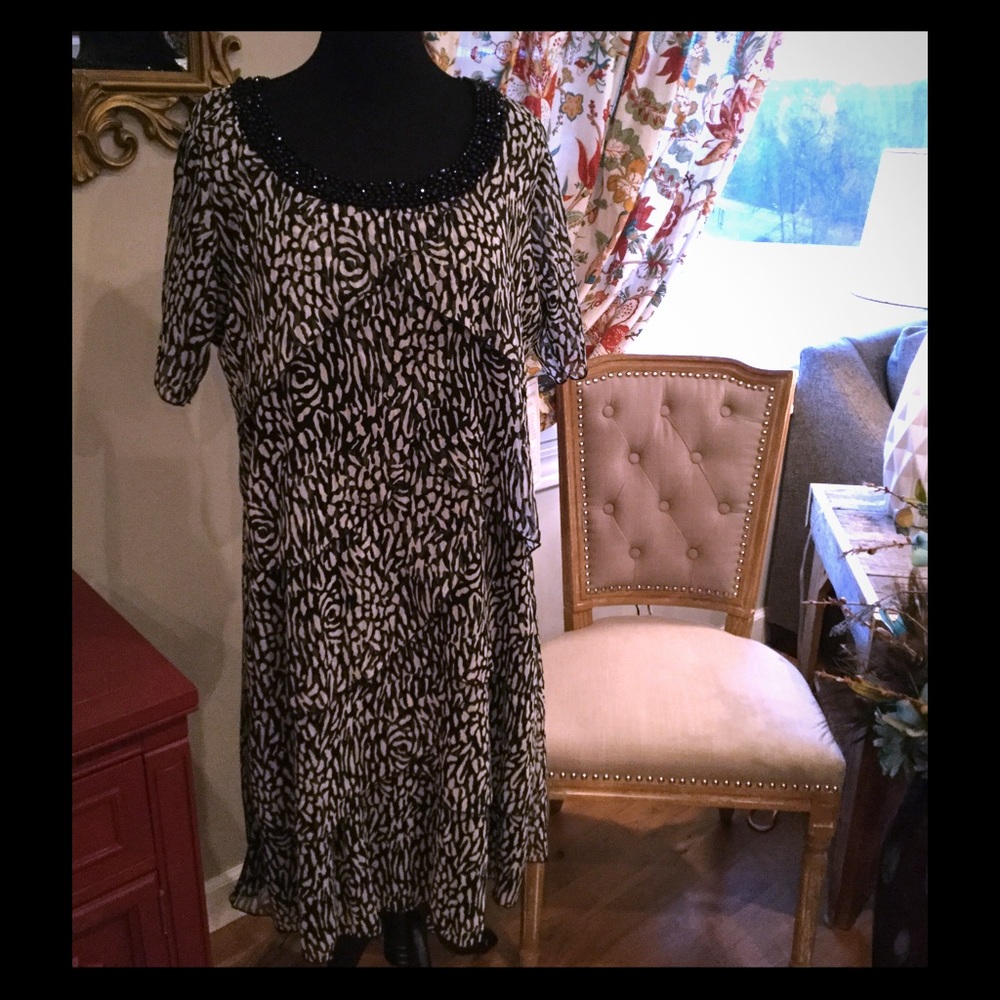 Beaded Neckline Dress