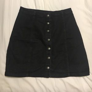 Button Up Highwaisted Denim Skirt