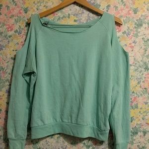 Off the shoulder sweatshirt