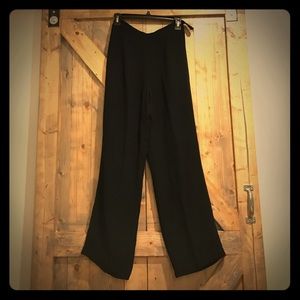 Pure silk petite black pants