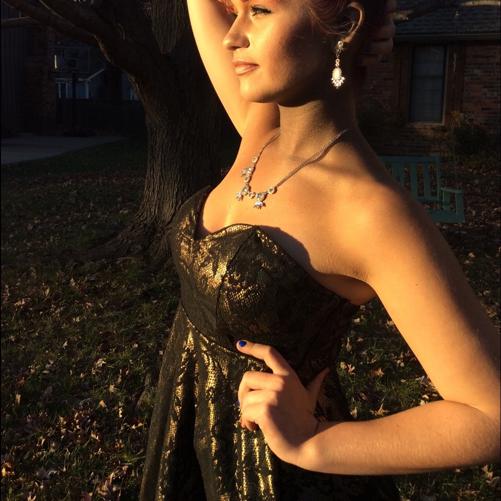 Strapless mini dress