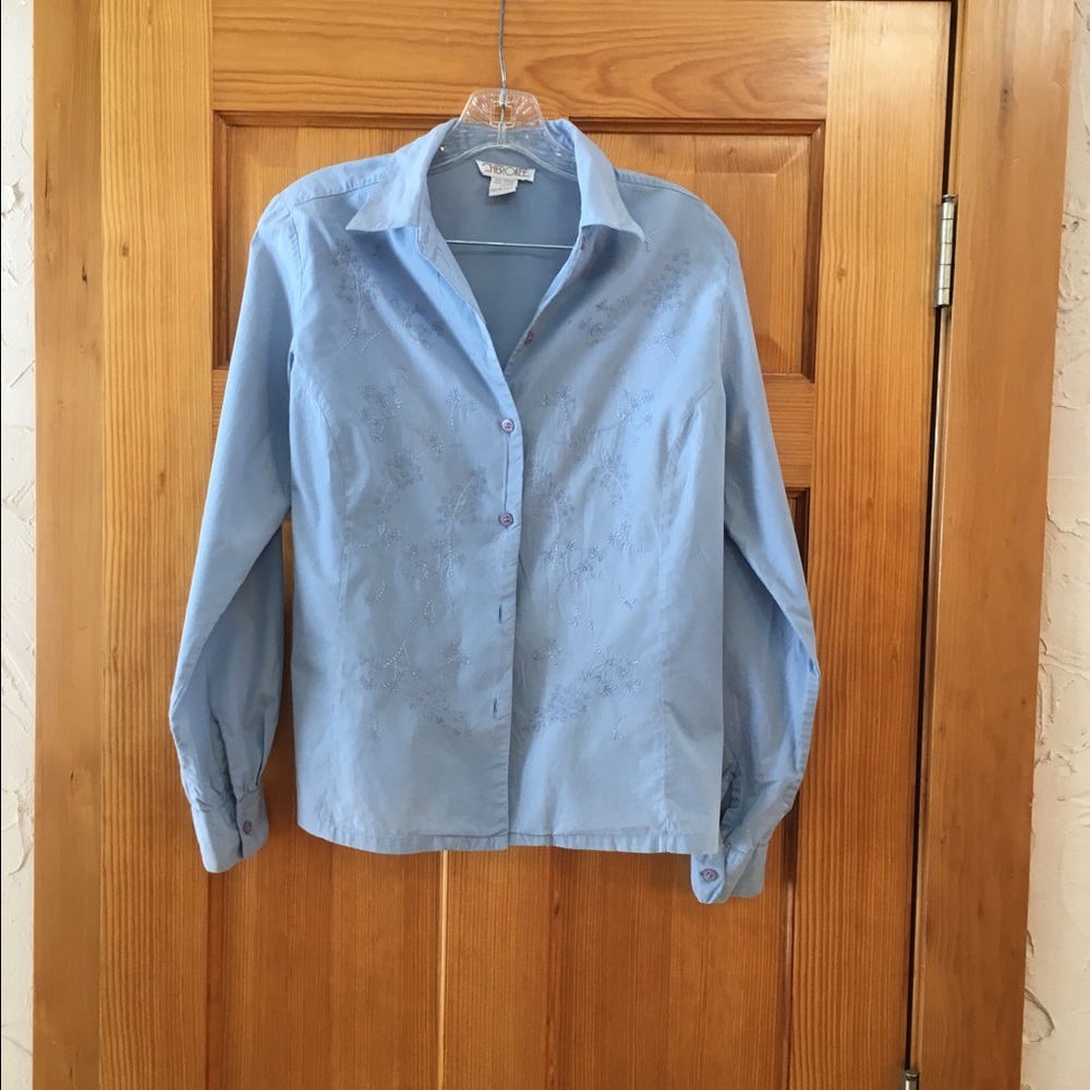 Cherokee Embroidered Button Down Shirt