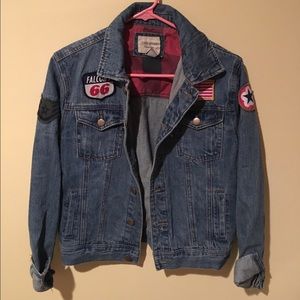 Forever 21 vintage jean jacket with patches