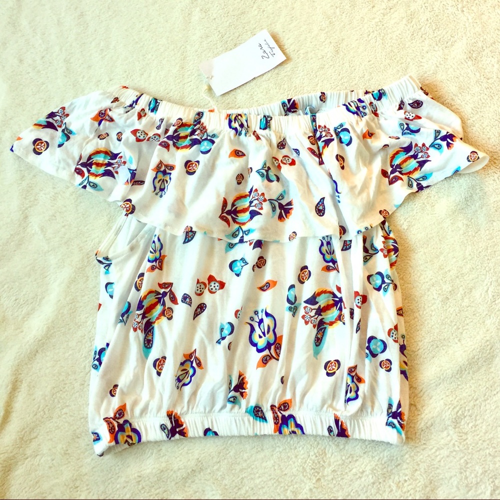 Zara off the shoulder top!