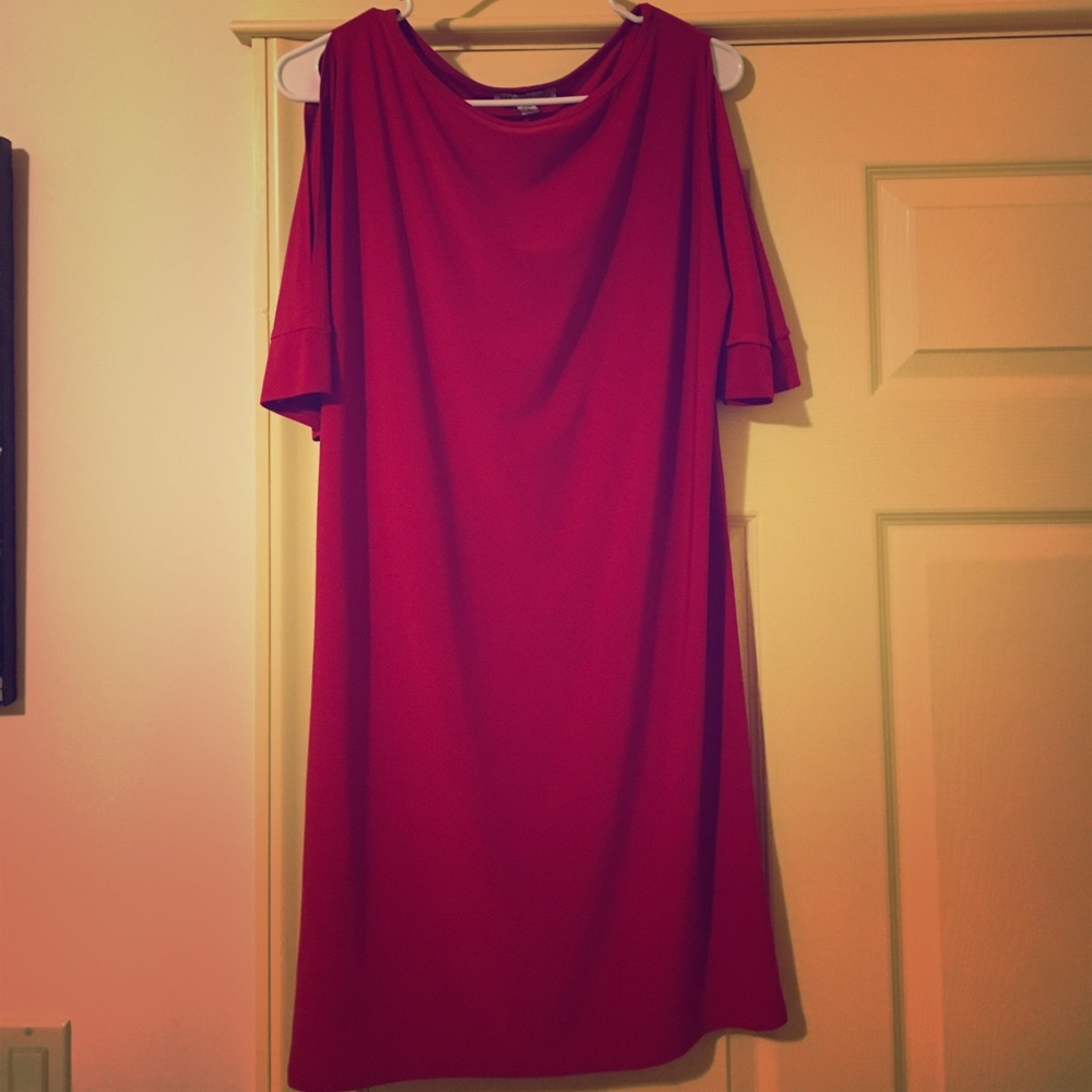 Red fitting dress
