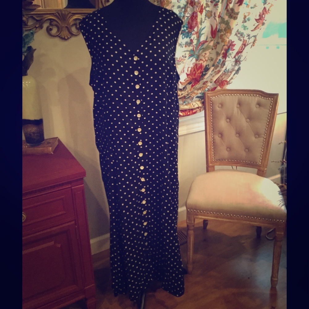 Polka Dot Straight Dress