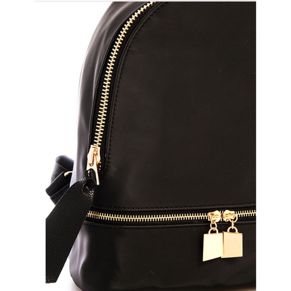 1 left!! Sleek Mini Black Backpack - Picture 4 of 6