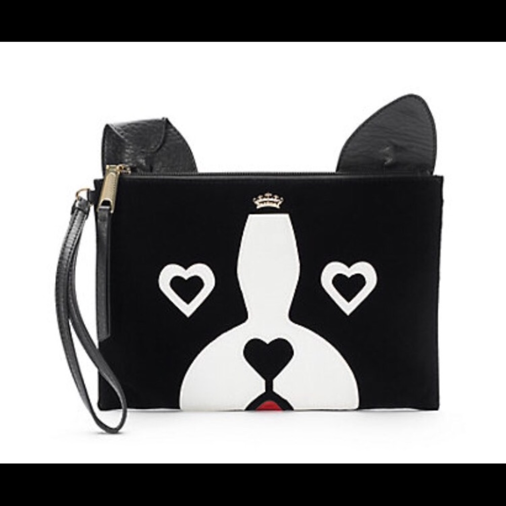 NEW Juicy Couture French Bulldog Wristlet Purse