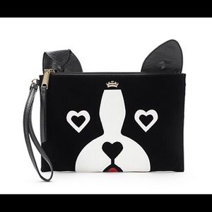 NEW Juicy Couture French Bulldog Wristlet Purse