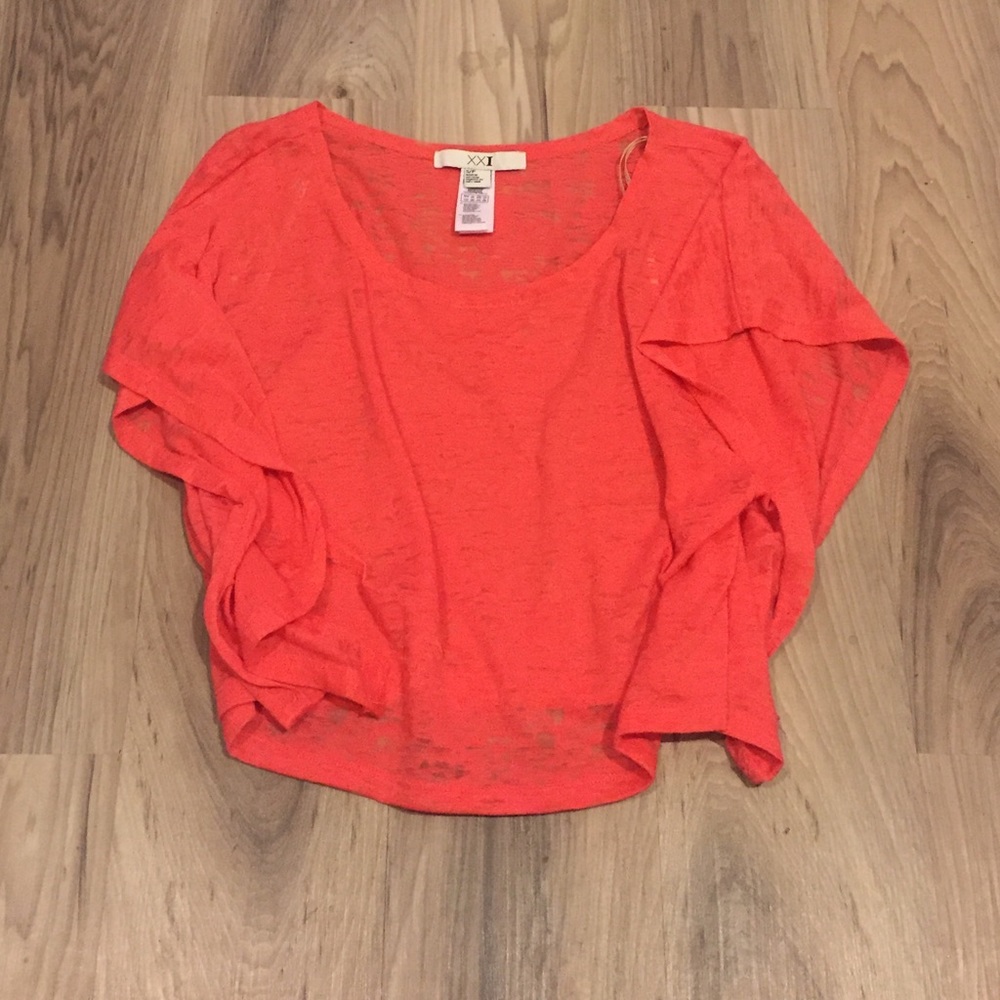 Burnout Butterfly Crop Top