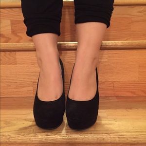Black platform heels