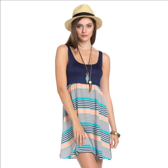 The Blossom Apparel Dresses & Skirts - ‼️$5 SALE‼️ 🎉HP🎉 Sleeveless Block Stripe Dress