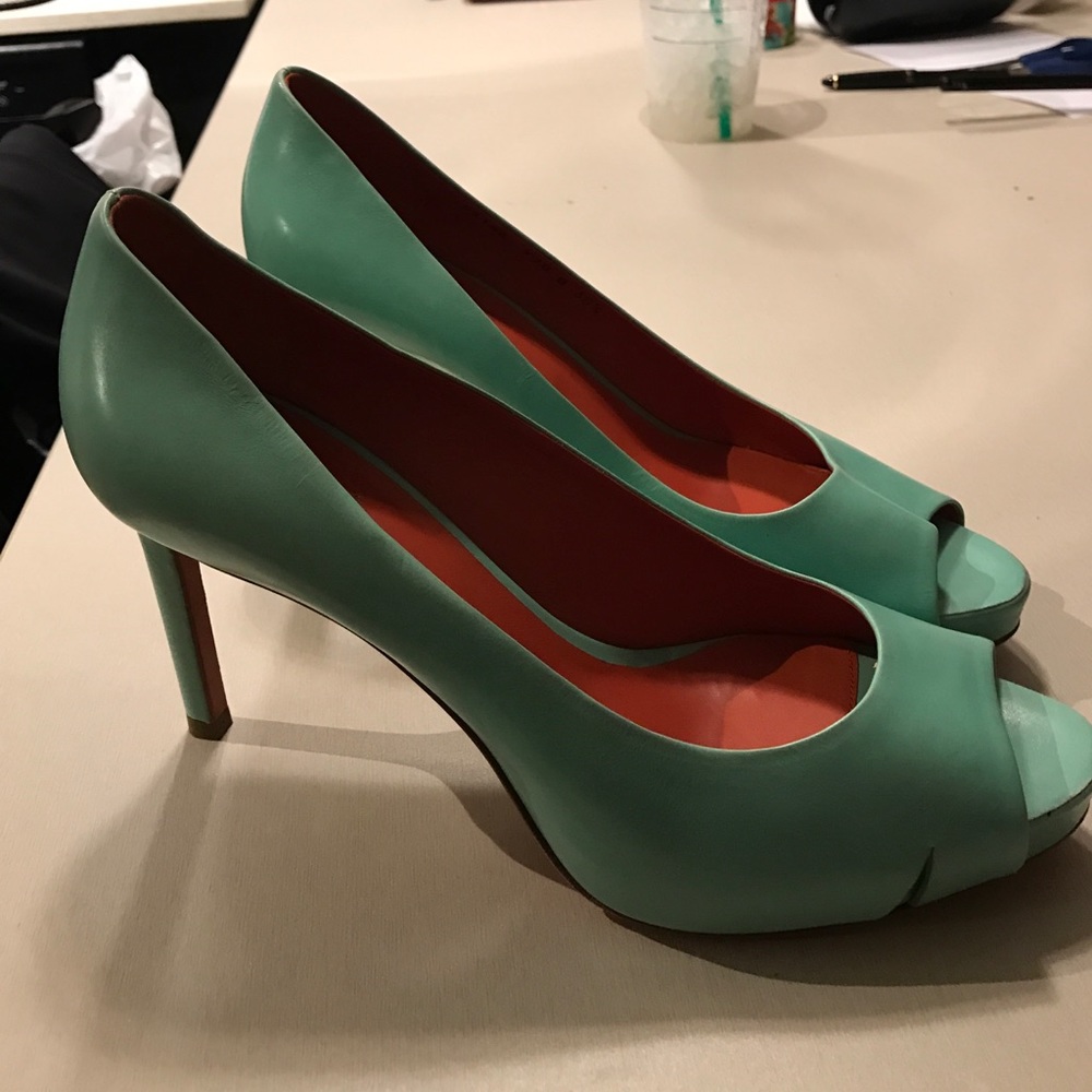 Santoni Aqua/Turquoise Pumps
