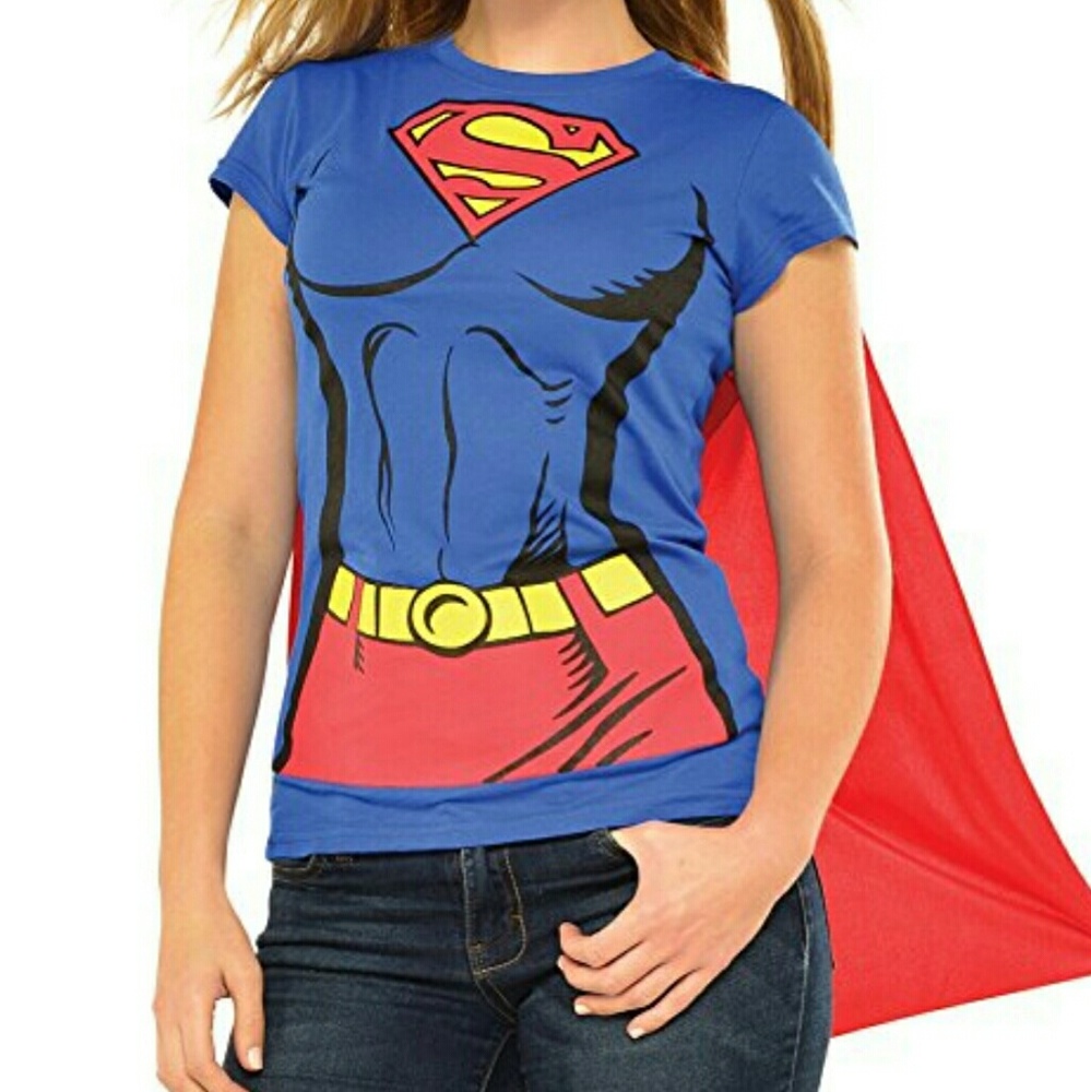 DC comic teeshirt with cape on the back...