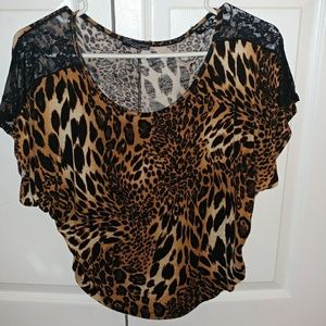 Fashion top. Animal print. Worn 3x.