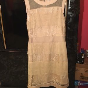 Knee length cream dress