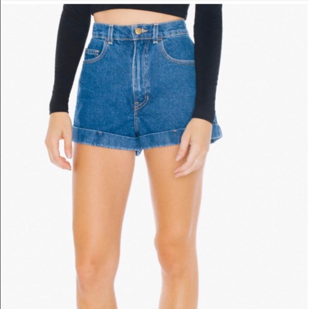 NWOT American Apparel High-Waisted Jean Shorts