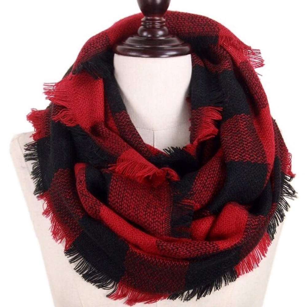 Buffalo Plaid Infinity Scarf