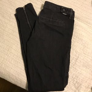 Mother black moto skinny jeans size 30
