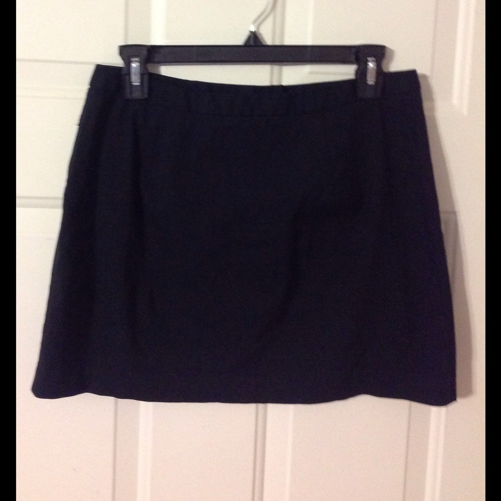 Express Stretch Fitted Black Mini Skirt