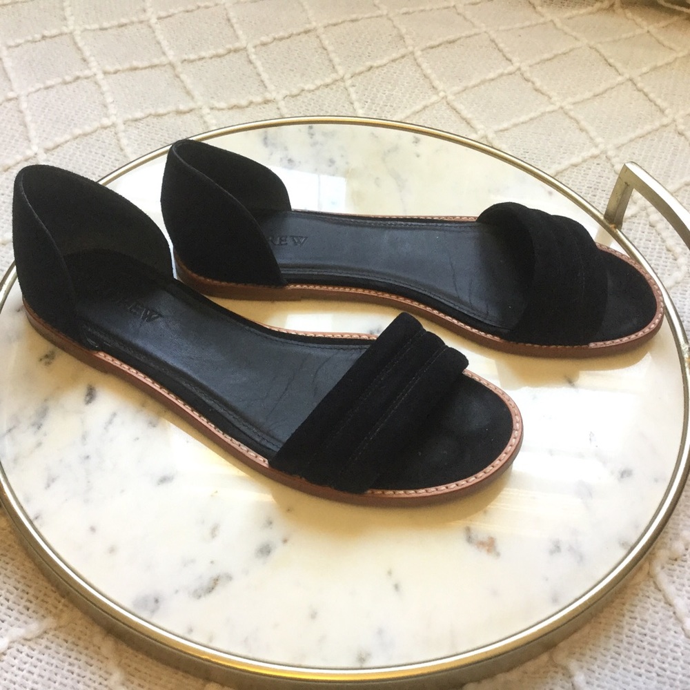 J.Crew Hayes Suede Sandal - Black