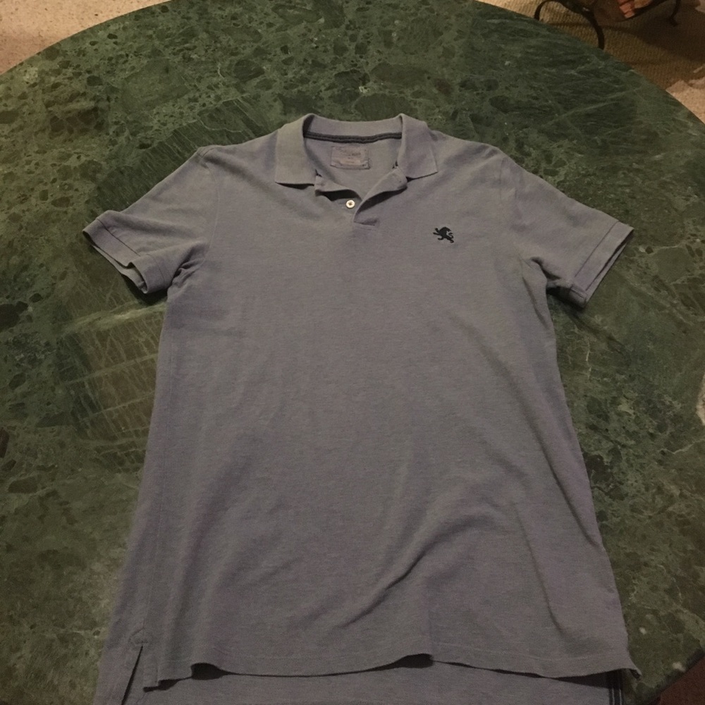 Express Polo Medium Grey Blue Like New Barely Worn