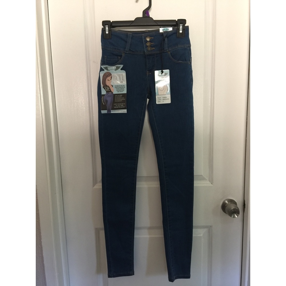 NWT Wax Jean Collection Push-up Skinny Jeans Size0 - Picture 2 of 3