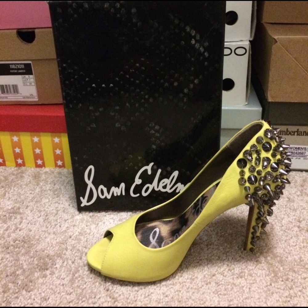 Sam Edelman Larissa, citrine leather shoes